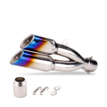 Motorcycle Exhaust 51/61mm Modified Muffler For Ninja400 Z900 CBR650R S1000RR YZFR6 MT07 09 (Color: TYPED)