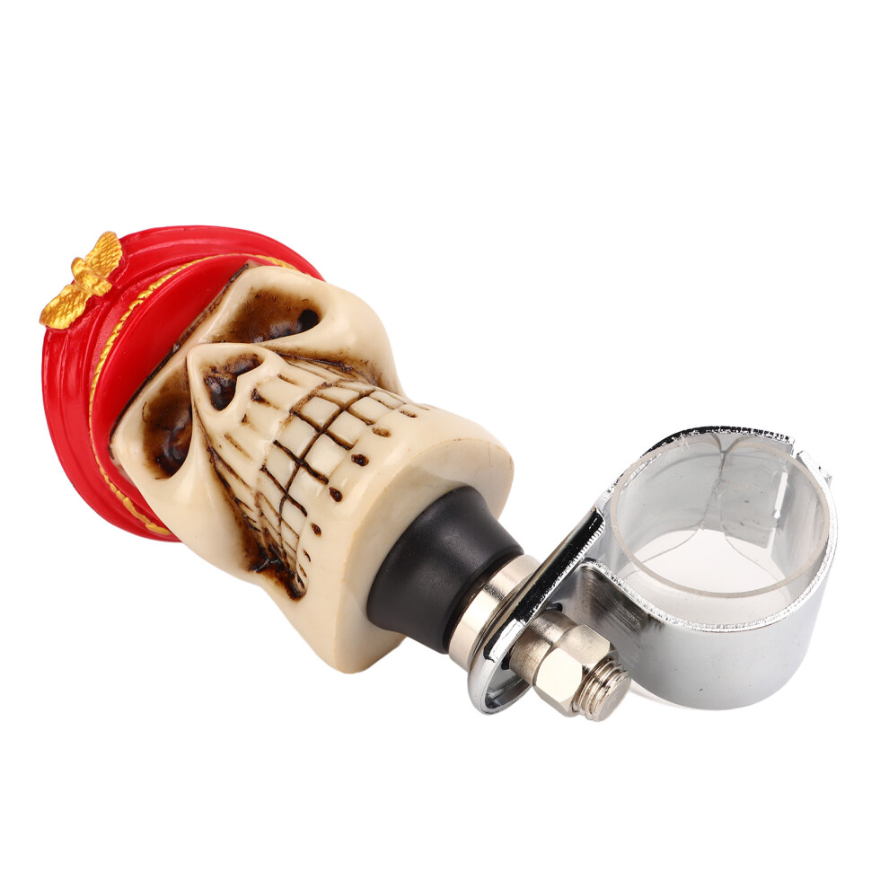 Skull Metal Resin Steering Wheel Spinner 3Cm Diameter For Cars Trucks Red 8711382148250