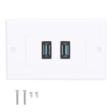 Prise de charge USB 3.0 pour transfert de données haute vitesse, compatible HDMI 4K, panneau de montage mural