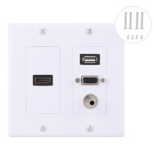 Placă de perete HDMI de calitate profesională, HDMI de ultra-mare viteză pentru transmisie video fără întreruperi și suport 4K UHD, ideală