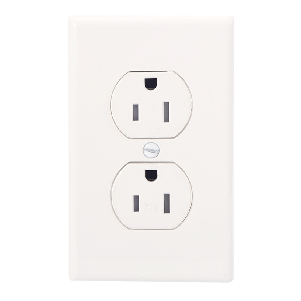 Self-Grounding Receptacle, Impact-Resistant Thermoplastic, Ul-Listed Electrical Outlets For Versatile Installation Needs 9138057283013