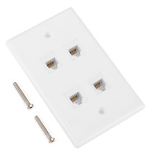 Placă de perete Keystone, priză de perete Cat6 Ethernet cu instalare ușoară, compatibilă cu RJ45 pentru Home Cinema HD, ABS de înaltă