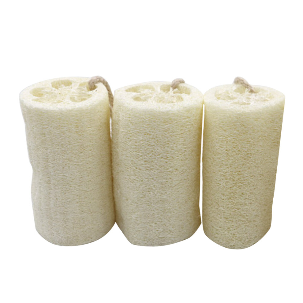 Radiant Complexion Partner, Exfoliating Bath Scrubber Natural Loofah Sponge Promotes Healthy Skin, 3-Unit Bundle