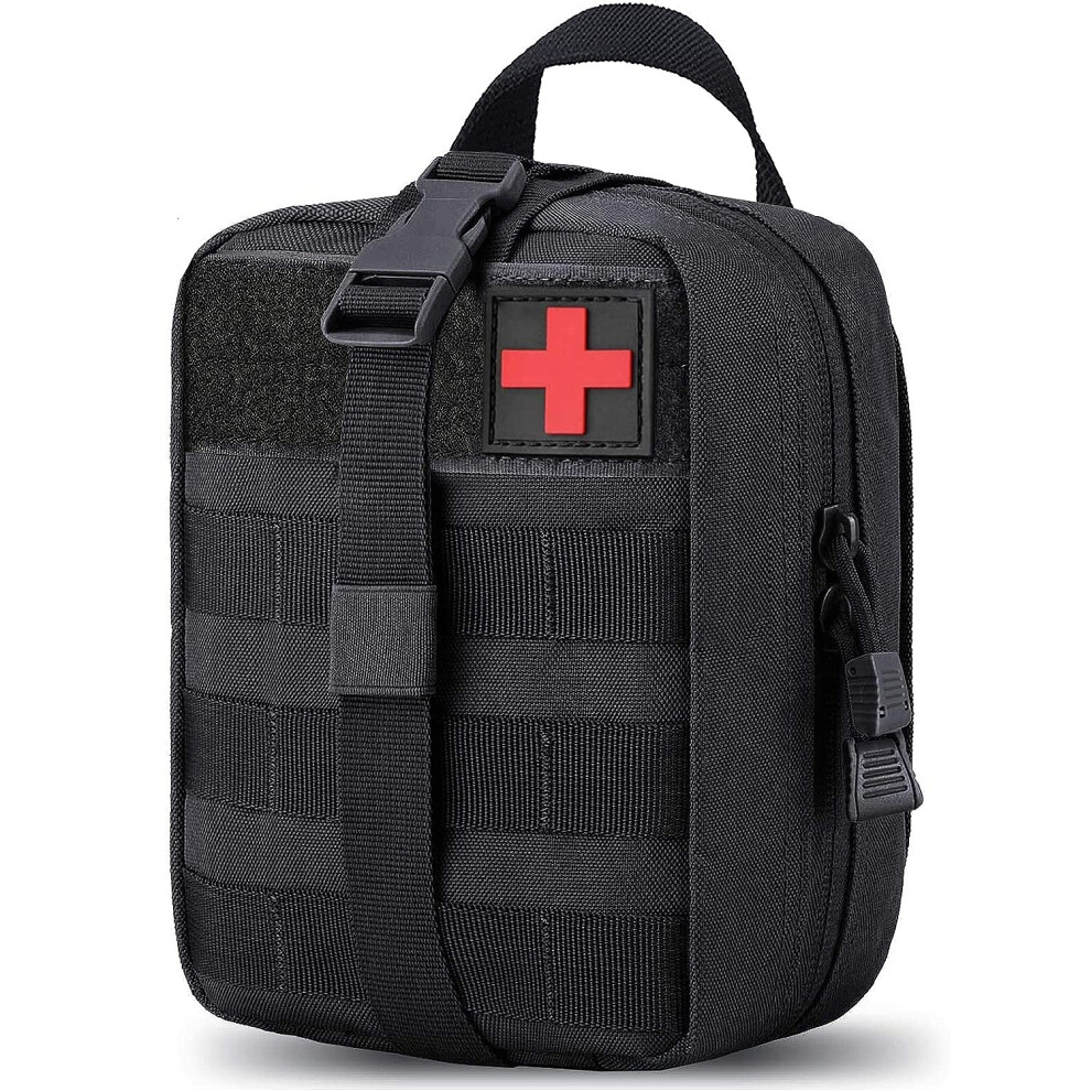 Black Tansole Ifak Molle First Aid Bag Empty Tactical Belt Bag Edc (Black)