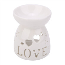 Scaldacera per lumini per aromaterapia, bruciatore di oli essenziali in ceramica con design artistico traforato, portacandele per aromaterapia,