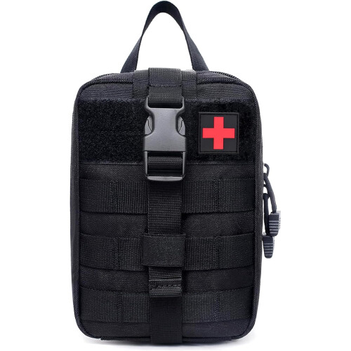 Tansole Ifak Molle First Aid Bag Empty Tactical Belt Bag EDC (Black) 1