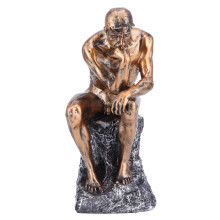 Escultura "Pensador" Exquisita, Decoração Moderna e Simples, Arte em Resina Ecológica com Acabamento Fino para Ambientes Domésticos, de