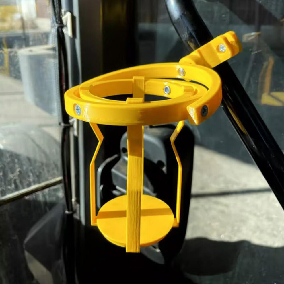 Gyroscopic Drink Holder, Gyro Cup Holder No Spill Adjustable Clipon Hanging Cup Holder (Yellow) Yellow