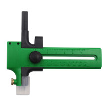 Paper cutter, ratchet handle, 2–15 cm, circles for card making, cutting tool green