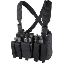 Tactical Combat Recon Chest Rig Vest MOLLE System Airsoft Webbing Black
