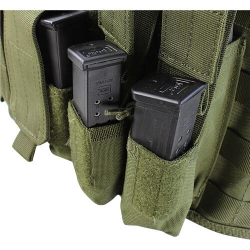 Tactical Combat Recon Chest Rig Vest MOLLE System Airsoft Webbing Black 2