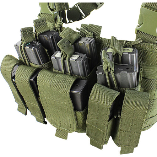 Tactical Combat Recon Chest Rig Vest MOLLE System Airsoft Webbing Black 1