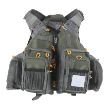 Adjustable Nylon Fishing Vest Outdoor Breathable Mesh Vest Jacket with Pockets
