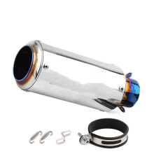 Motorrad Exhaust 51mm 60mm Motocross Racing Muffler For Ya.ma.ha R3 R6 Fz6 Mt07 Mt09 Mt10 Tmax 530 (Color : TYPEA 51MM)