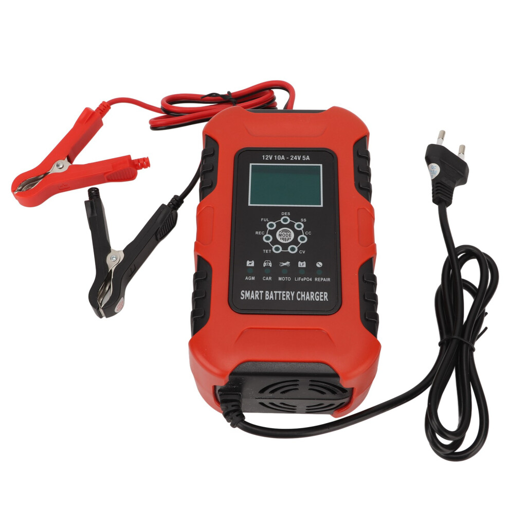 Smart Charging Technology Battery Maintainer With Pulse Repair Function And Cooling Fan For Various Battery Types 9175034382734