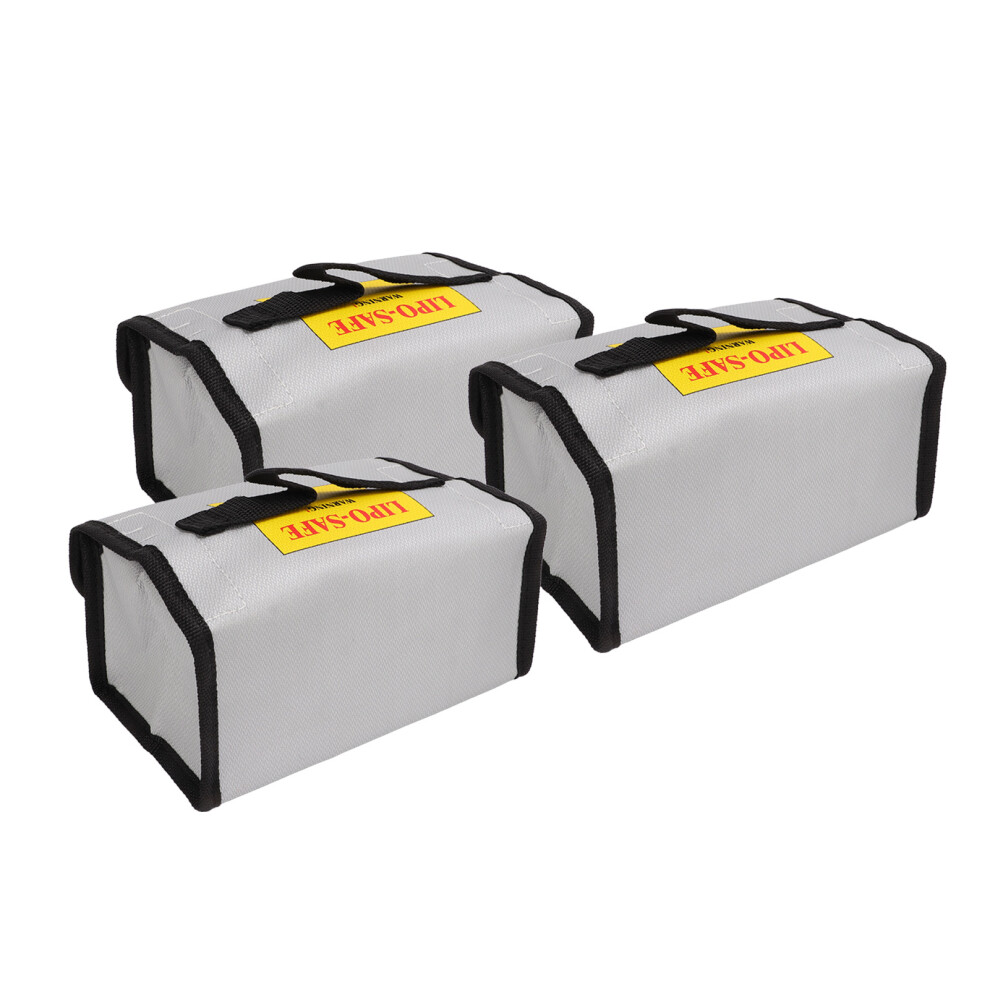 3Pcs Lithium Battery Safe Bag Flame Retardant Pvc Fiber High Temperature Resistance 4661373791313