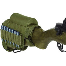 Tactical Gun Rifle Buttstock with Cheek Rest Pad and Shell Holder (Black) Ref: 1745
