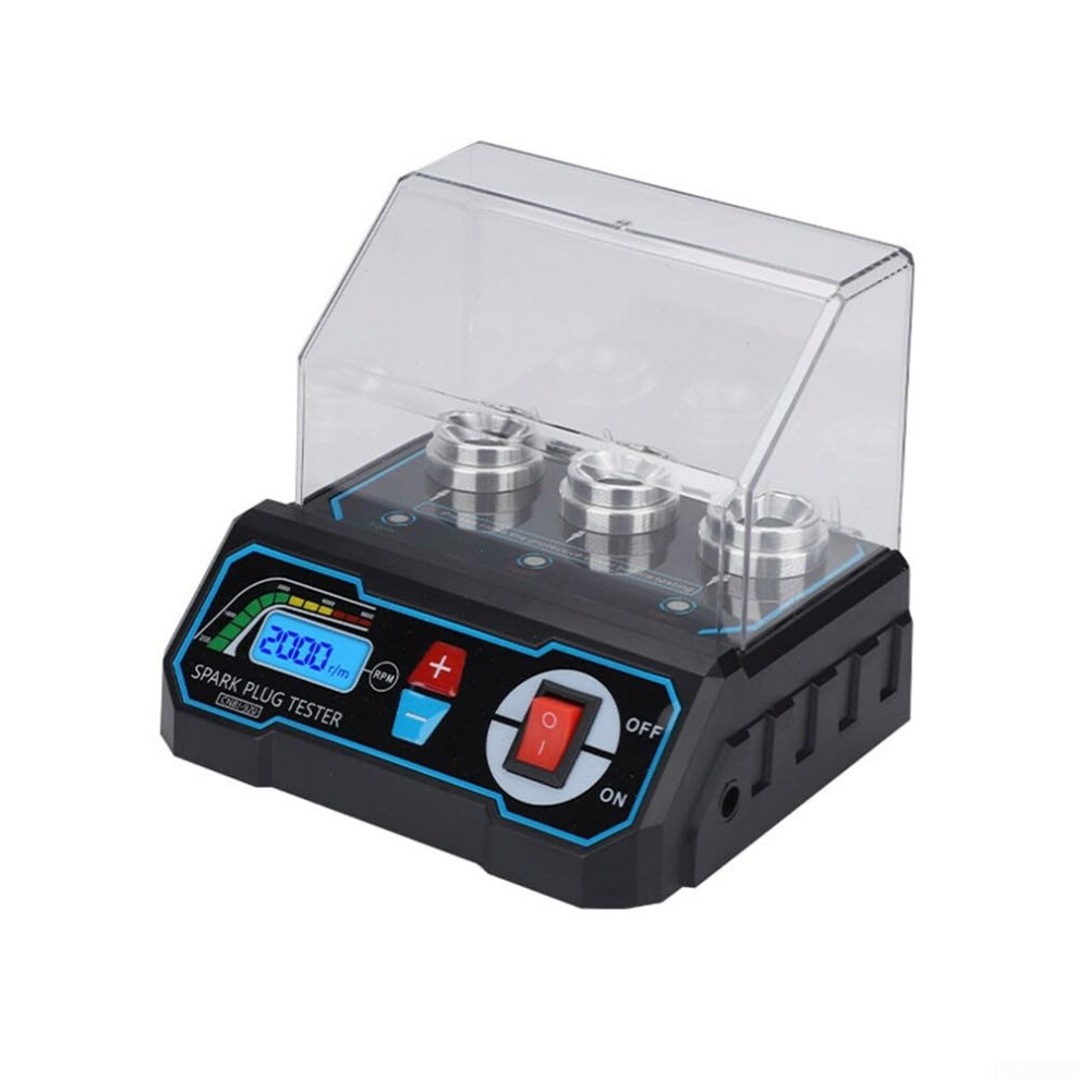 Automotive Spark Tester With Adjustable Triple Hole Ignition Testing And Backlit Lcd Display 9382693934314