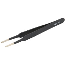 ESD-13 Edelstahl Anti-Statiktweezers, 12,1 cm Flacher Spitze