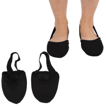 Scarpa da ballo a metà suola in nylon traspirante per yoga, nero, taglia S