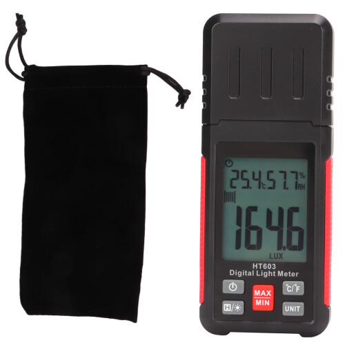 Digital Light Meter HT603, High Accuracy Lux & FC Range, Brightness Tester 1