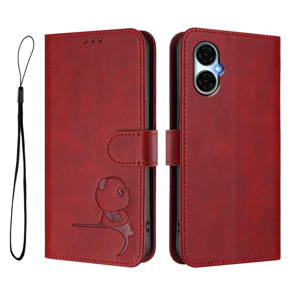 Phone Case For Blu G53 Pu Leather Wallet Case Rfid Blocking Card Slots Kickstand Shockproof Flip Folio Cover Wine Red 9189345368646
