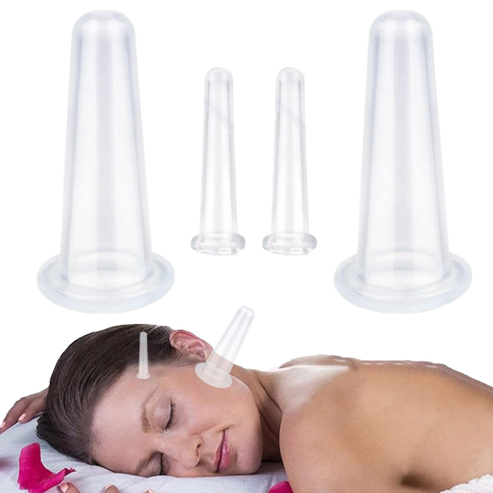 Absorbent Facial Cups, Silicone Suction Cups for the Face â Firming Massage Tool with Vacuum for Home, Travel, Outdoor, School