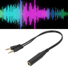 6,35 mm Female auf 3,5 mm TRS/TRRS Male Mikrofon-Audio-Kabeladapter