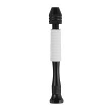 Manual Mini Hand Drill 0.33.4mm ThreeJaw Chuck, Metal and Silicone Grip, Rotary Tool for Woodworking Jewelry Making