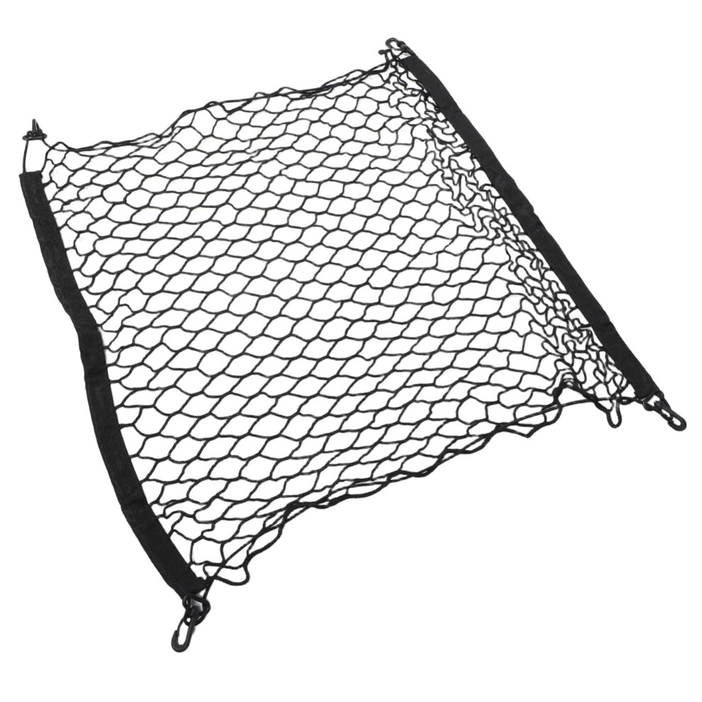 Auto Storage Box Heavyduty Cargo Net Universal Car Luggage Net Bag Trunk Organizer Polyester Black 9382693760449