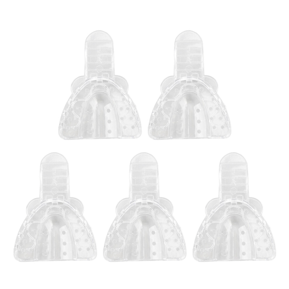 Dental Impression Tray, Ergonomic Design Ensures Comfort & Accuracy, Perforated Design for Consistent Flow & Material Retention, Transparent Plastic,