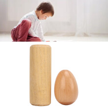 Natürliches Holz-Ei-Schüttelset 2 Stück Sicheres Musikinstrument für Kinder