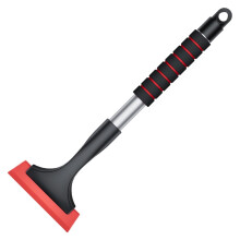 Extendable ice scraper, ergonomic car ice remover, car defrosting tool, snow removal tool, windshield protector, accessories (red)