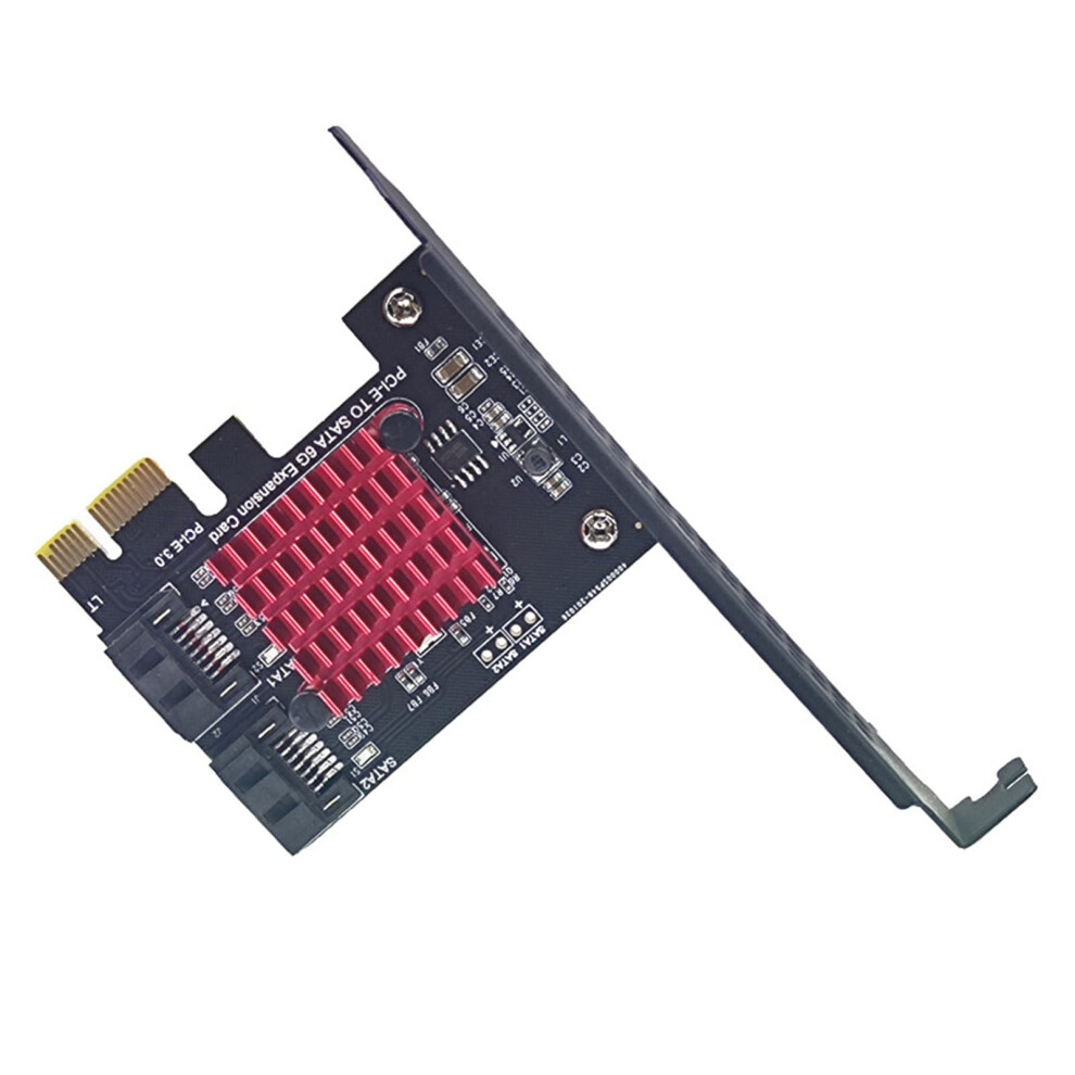 Pcie 1X Gen3 To Sata3.0 2Port 6Gbps Expansion Card With Fullheight Bracket 9347817242225