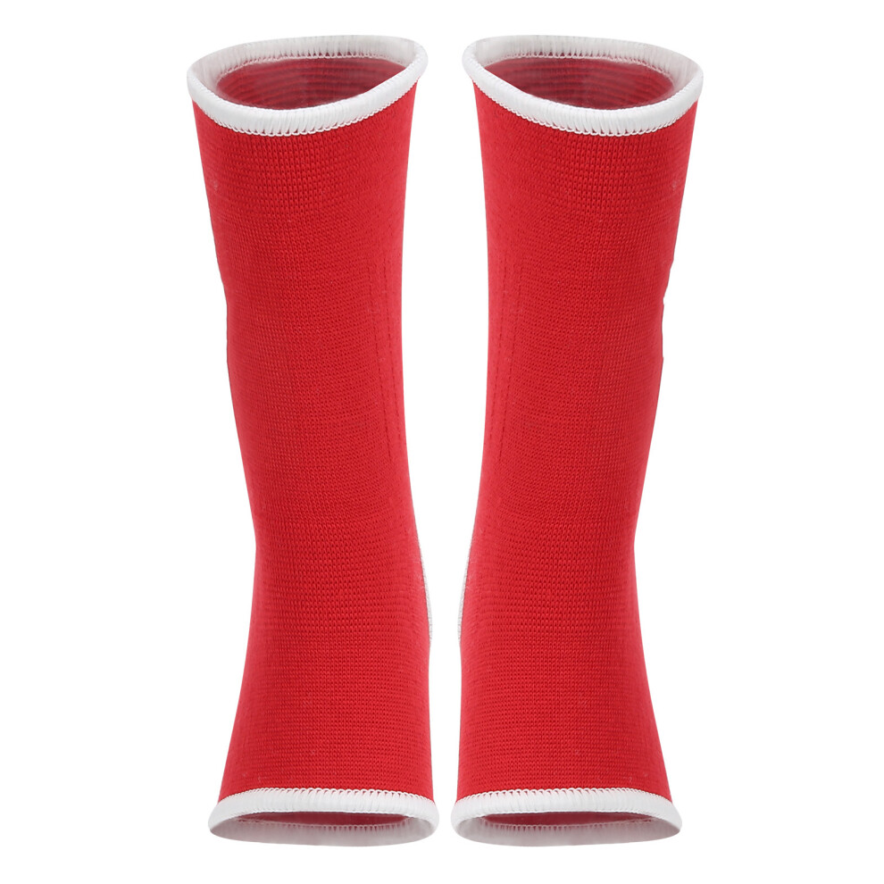 Red Nylon Ankle Brace Support For Boxing & Martial Arts, 1 Pair