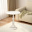 Coffee End Table Small White Compact Bedside Table For Dorm Hotel Cabin Living Room 4