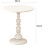 Coffee End Table Small White Compact Bedside Table For Dorm Hotel Cabin Living Room 2