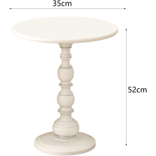 Coffee End Table Small White Compact Bedside Table For Dorm Hotel Cabin Living Room 1
