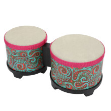 5 Inch & 6 Inch Bongo Drum Set for Kids & Adults Blue Texture