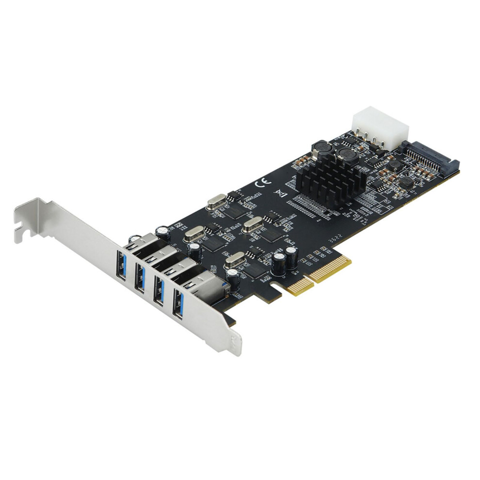 4 Port Usb3.0 Pcie Expansion Card 5Gbps Usb 3.0 Pcie Adapter Plug And Play 9382693936639