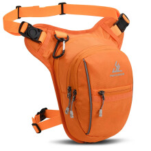 Motorcycle Leg Bag Waterproof Large Capacity Motorbike Waist Thigh Bag for Outdoor Riding Orange