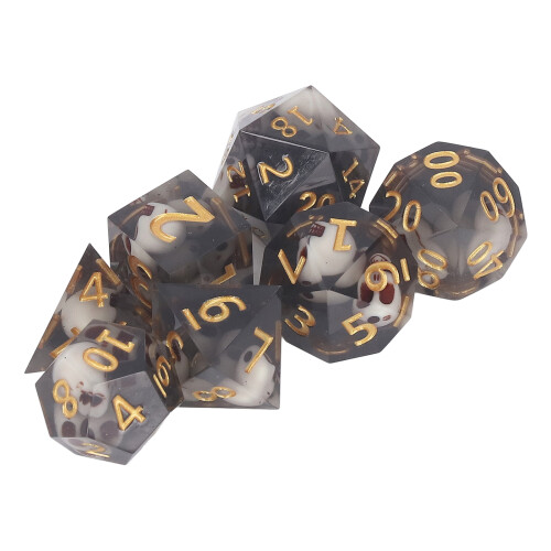 Polyedrisches Würfelset, Rollenspiel, Epoxidharz, 2