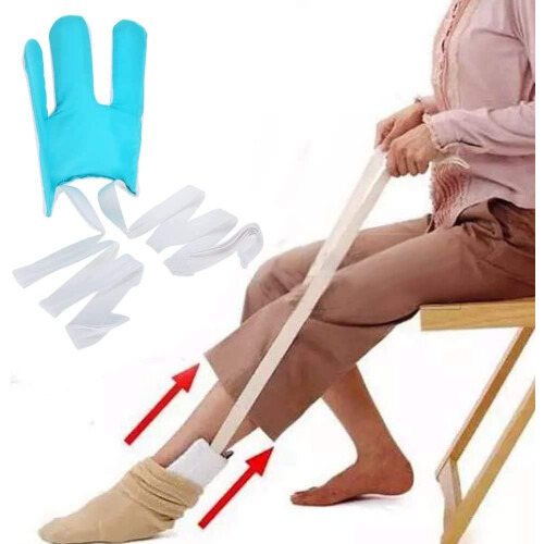 Sock Aid for Elderly and Disabled with NonSlip Handle and Compression Sleeve ST7561