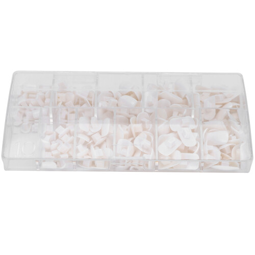 Κιτ DIY Nail Art Essentials, Premium Ακρυλικές Ψεύτικες Μάσκες Νυχιών σε Γαλλικό Σχέδιο με