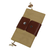 'Wanderungen Packung Waxed Canvas Feed Bag Leather Mushroom Belt For Camping Hunting And Outdoor Adventure Khaki'