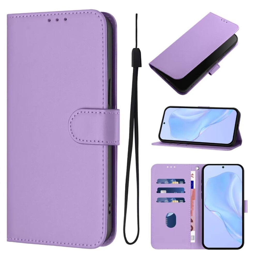 Zte Blade A35/A55 Case, Shockproof Wallet Cover With Kickstand Purple 9382693937018