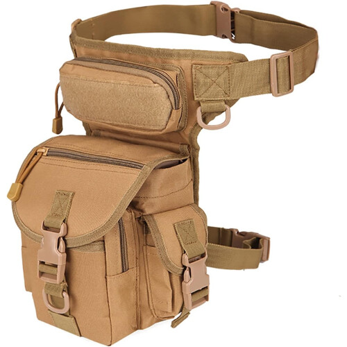 Adjustable Motorcycle Leg Bag Nylon For Men Drop Leg Bag Forest Digital Pattern 1