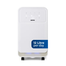 GEEPAS 12L/Day Dehumidifier | Automatic Humidity Sensor Display