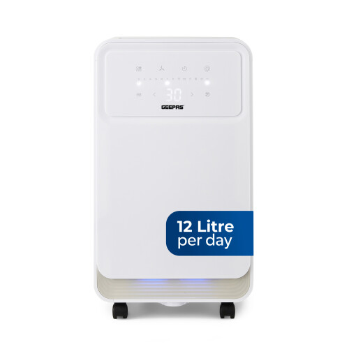 GEEPAS GEEPAS 12L/Day Dehumidifier | Automatic Humidity Sensor Display
