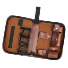 Golf accessory holder, golf accessories, handbag with multiple storage slots, zipper, leather, golf accessory bag, leather bag